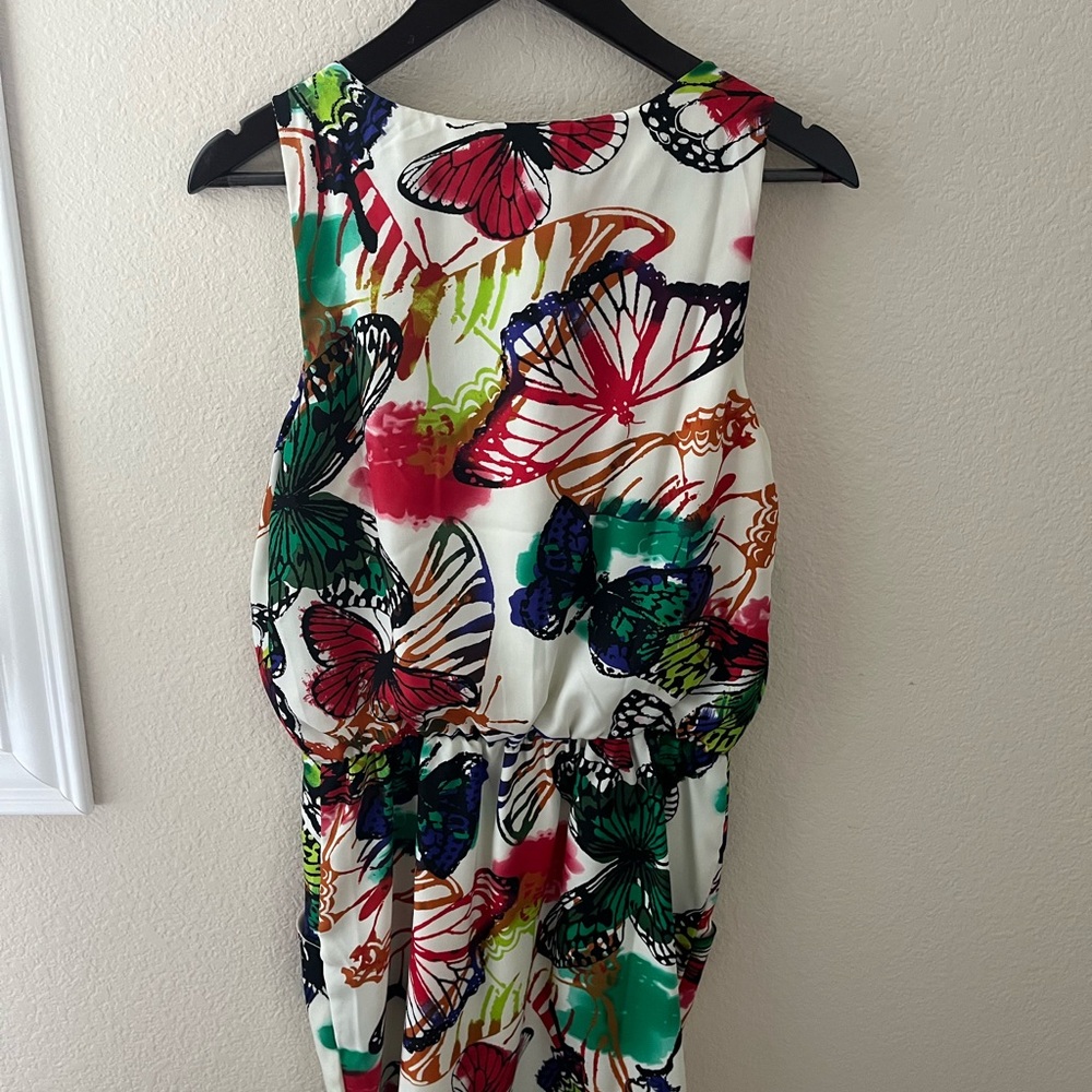 New York & Company Strapless Multicolor Butterfly Dress - Picture 6 of 10